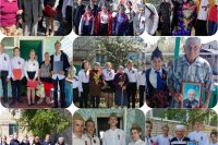 Учащиеся школы п.Колос поздравили пожилых односельчан с Днем Победы.